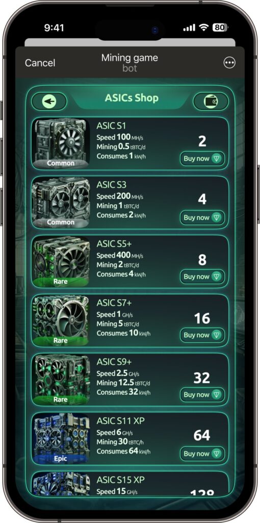 Класс игрока Miner
