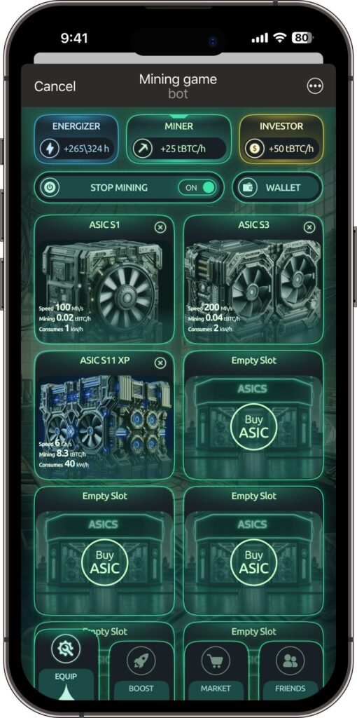 Класс игрока Miner